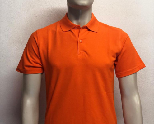 Turuncu kısa kollu polo yaka tişört