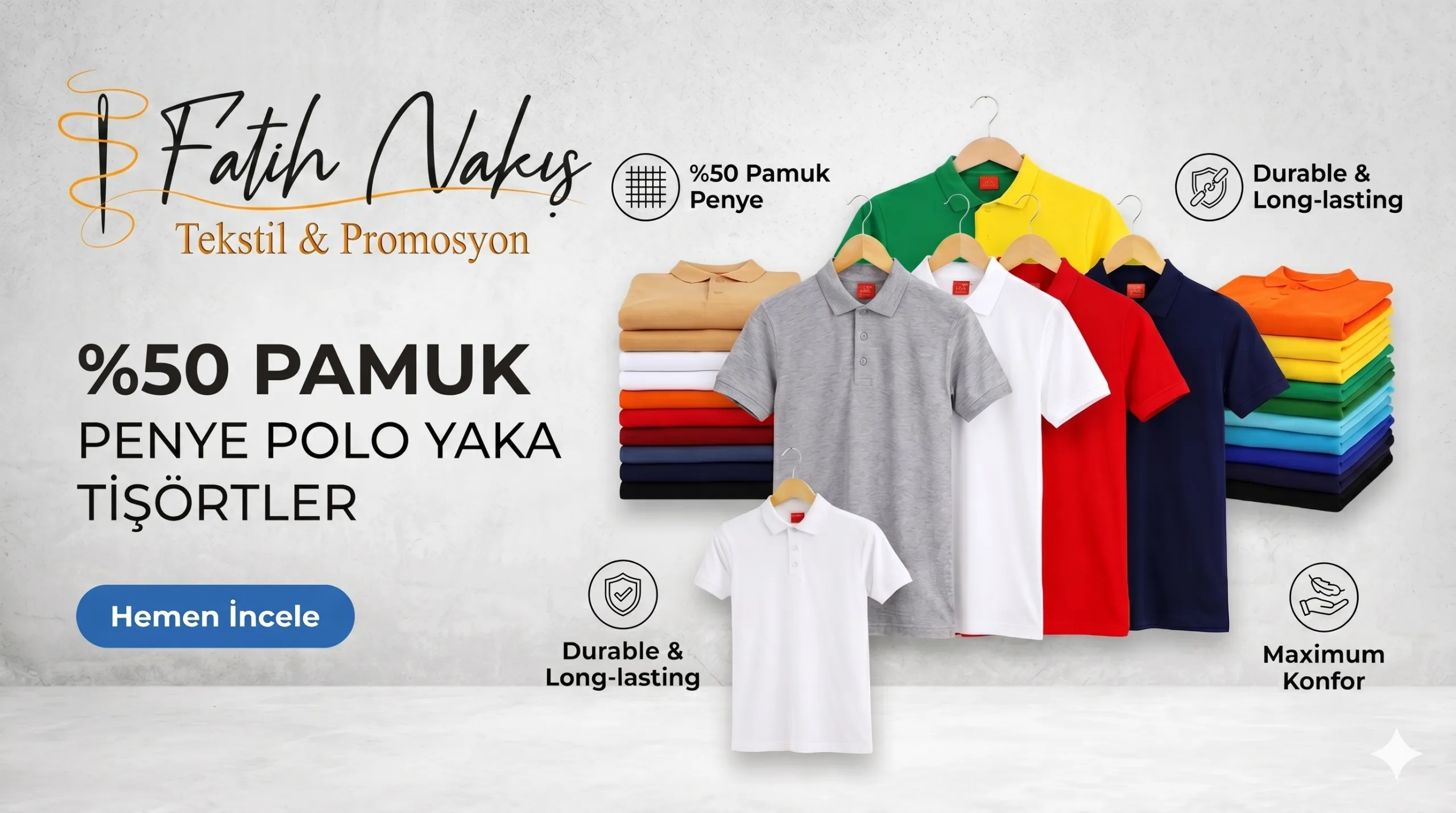 Polo yaka iş tişörtü nakış logo işleme